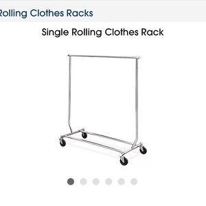 HOME BI Adjustable Garment Rack single rod-  Metal Shelf with extendable arms